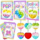 Presentes de Dia dos Namorados pacote com 24 cartões de dia dos namorados com bolas pop 3D Presentes de Dia dos Namorados pacote com 24 cartões de dia dos namorados com bolas pop 3D