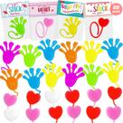 Presentes de Dia dos Namorados para crianças Sticky Hands & Hearts (pacote com 28)