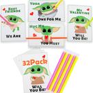 Presentes de Dia dos Namorados para crianças Valentines Mandalorian Baby Yo-da Grogu Card Bulk with Glow Sticks Presentes de Dia dos Namorados para crianças Valentines Mandalorian Baby Yo-da Grogu Card Bulk with Glow Sticks