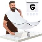 Presentes de Dia dos Namorados para ele, namorado e marido, avental de barba, aparador de capas, coletor de cabelo para barbear na pia, antiaderente à prova d'água, tamanho único para todos, acessórios de higiene (brancos)