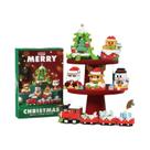 Presentes De Natal Para Crianças, Quebra-Cabeça De Blocos De Construção Micro Do Papai Noel E Renas,