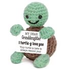 Presentes engraçados de neta Crochet Turtle 4THFARMES feitos à mão