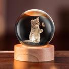 Presentes temáticos de gatos Crystal Ball IFOLAINA 3D para mulheres