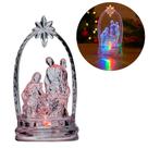 Presépio Acrílico Cristal Iluminado LED Colorido 12cm - Magizi