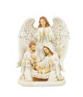Presépio Anjo Da Guarda Branco 24.5cm Enfeite Resina