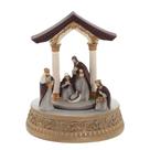 Presépio Cenário Enfeite Natal Natalino Som Musica Movimento Sagrada Família Três Reis Magos Casa Sala Quarto Escritório Mesa Estante Rack Jesus Maria