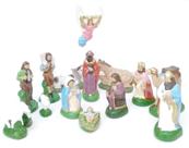 Presépio Completo Gesso 10 Cm 15 Peças - Enfeite Natal