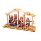 Presépio De Madeira E Resina Menino Jesus Maria 3 Reis Magos