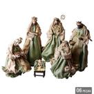 Presépio de Natal 40cm 6 Peças Resina / Seda Pintada Saldão