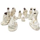 Presépio de Natal de Gesso 12 Peças Completo 20cm Enfeite Decorativo Natalino Arvore
