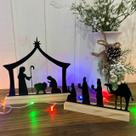 Presépio de Natal e 3 Reis Magos, Feitos de Madeira, Sagrada Família, Decoração de Natal