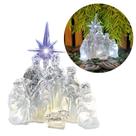 Presépio Iluminado LED Acrílico Transparente Luxo 17cm - Nataluz