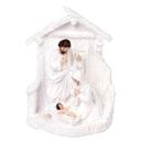 Presépio Natal Sagrada Família 12cm Em Resina Branco
