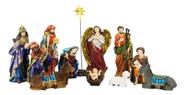 Presépio Natalino Árvore De Natal Resina Completo - 29cm