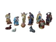 Presépio Natalino Italiano De 10 cm Em Resina (10x6x6 cm), 11 peças