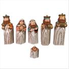 Presépio Sagrada Família 6 Figuras Reis Magos Presentes Resina 8CM