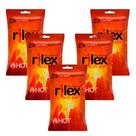 Preservativo Camisinha Rilex HOT lubrificado que esquenta - 5 pacotes