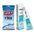 Preservativo Camisinha Rilex Lubrificado Pague 6 Leve 8 + gel lubrificante intimo tradicional 50g