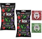 Preservativo Camisinha Rilex mix De Frutas morango menta uva 6 unidades - 2 pacotes