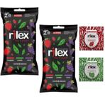 Preservativo Camisinha Rilex mix De Frutas morango menta uva 6 unidades - 2 pacotes