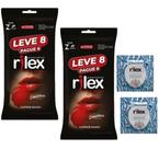 Preservativo Lubrificado Rilex Sensitive Extra Fino pacote Leve 8 pague 6 - 2 pacotes + 2 gel sache