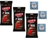 Preservativo Lubrificado Rilex Sensitive Extra Fino pacote Leve 8 pague 6 - 3 pacotes + 3 gel sache
