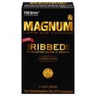Preservativo TROJAN Magnum Lubrificado com nervuras de tamanho grande 36 unidades