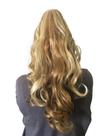 Presilha Aplique Cabelo Sintético Ondulado Loiro Médio Bege e Mechas Claras