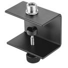 Presilha,Clamp em "C" multifuncional p/ microfone em mesas,superfície,rosca 5/8",preto