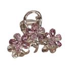 Presilha De Cabelo Com Flor De Strass Roxo, Acessório De Cabelo Feminino De Luxo Para Meio Coque,