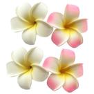 Presilha de Cabelo Juroicessry 7cm Espuma Havaiana Branca e Rosa 4 Unidades Presilha de Cabelo Juroicessry 7cm Espuma Havaiana Branca e Rosa 4 Unidades