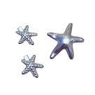 Presilha de Estrela do Mar em Metal Kit com 3 unidades - Prata ou Dourado Presilha de Estrela do Mar em Metal Kit com 3 unidades - Prata ou Dourado