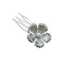 Presilha de Pentinho para Cabelo com Flor Decorativa e Pérola
