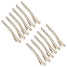 Presilha Grampos Clips De Cabelo Aço Inoxidável Metal 12 Pcs