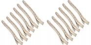 Presilha Grampos Clips De Cabelo Aço Inoxidável Metal 12 Pcs