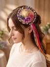 Presilha Junina Chapéu com Flores e Borboleta