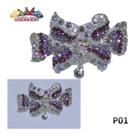 Presilha Para Cabelostrass Flor E Laço Kit Com 12 Unidades
