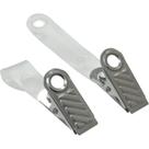 Presilha para Crachá CLIPS Jacaré com ALÇA Leitosa - Pacote com 100