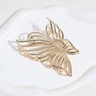 Presilha Piranha de Cabelo Borboleta em Metal, Design Vazado, Dourado, 8cm, Prendedor de Cabelo -
