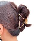 Presilha Piranha de Cabelo Metal Meia Lua Dourada