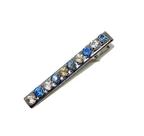 Presilha Prateada Pinupz para Cabelo Pedras Azul F096A