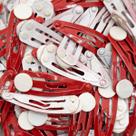 Presilha TIc Tac Metal Vermelho 33mm 40pçs 22g