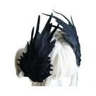 Presilhas De Cabelo Asas De Anjo De Pena Pretas E Brancas Lolita Anime Cosplay Acessório De Cabelo