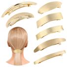 Presilhas de cabelo Cinaci Simple Elegant Gold Metal, pacote com 7