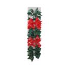 Presilhas De Cabelo Com Estampa De Papai Noel Para Meninas, 10 Peças, Grampos De Cabelo Com Fita,