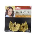 Presilhas De Cabelo com Flor Dourada 6cm com 2 peças