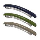 Presilhas de cabelo HYFEEL Skinny para mulheres, acrílico, 3 peças, verde marinho, marrom