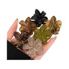 Presilhas De Cabelo Pequenas Vintage Com Estampa De Leopardo Âmbar E Flor De Gelatina, 6
