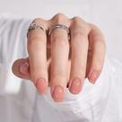 Press On Nails Bartbox Short Nude Square Gel 30 unidades com kit