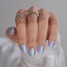 Press On Nails Bartbox Short Square Blue Glossy Ocean Glazed